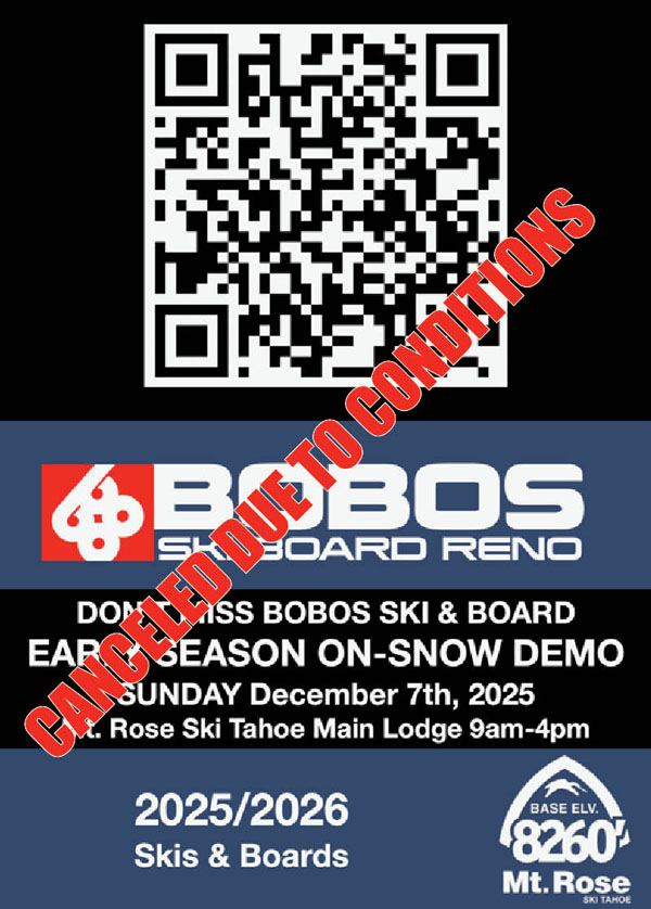 Canceled Due To Conditions - Demo Day Dec 7 Mt. Rose Main Lodge