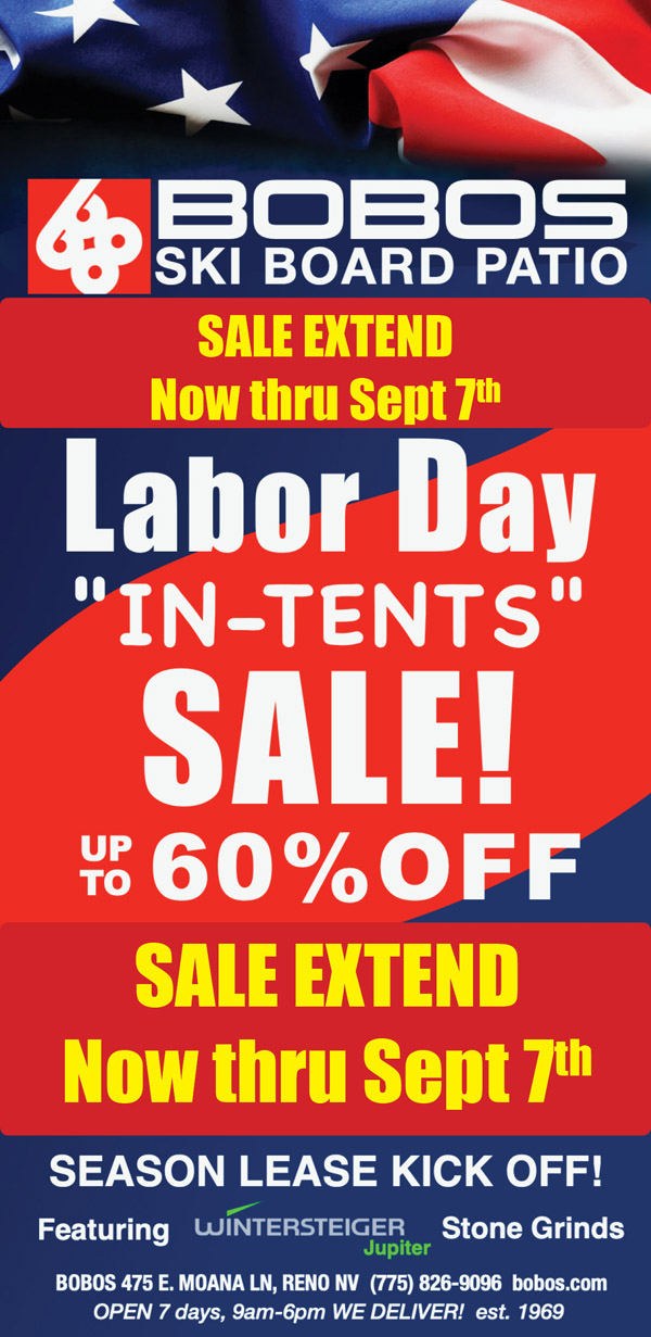 BOBO's IN-TENTS Labor Day Weekend Sale